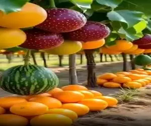 کشاورزی نوین؛ درخت با میوه ترکیبی زدن پرتقالش اندازه توپ فوتباله درخت از وزنشون له شد