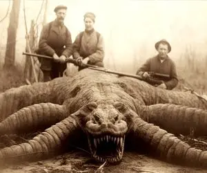 حیوانات غول پیکر؛ این اختاپوس غول پیکر حاصل ازدواج تمساح و اختاپوسه