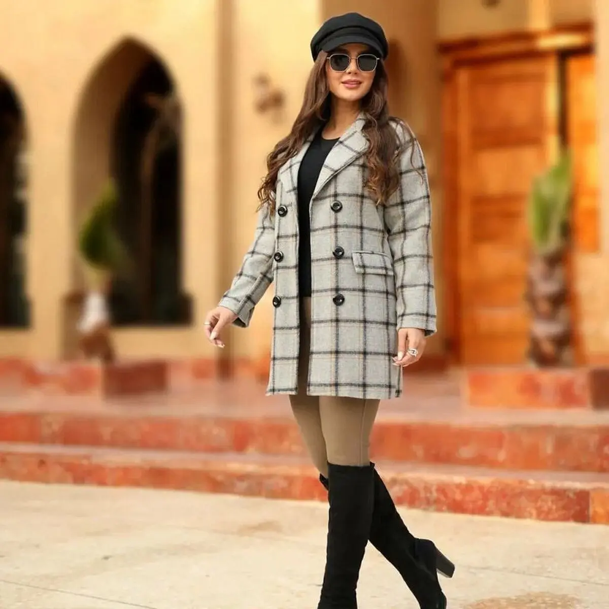 شال برای پالتو چهارخونه