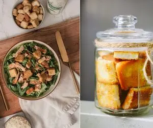 طرز تهیه نان کروتان خانگی مناسب برای انواع سوپ و سالاد