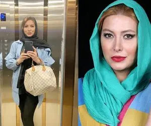 تیپ جالب و ساحلی فریبا نادری زیر نور ماه و بدون روسری!