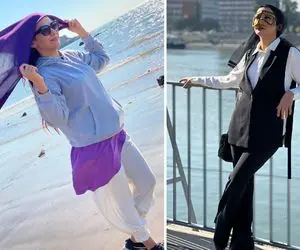 "مارال فرجاد" با استایلی شیک تو یه فشن شاخ؛ بُرقع بلوچی چه اومده بهش!