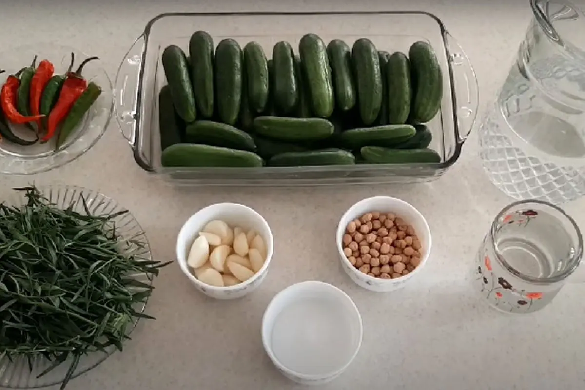 preparing-ingredients-for-pickled-cucumber