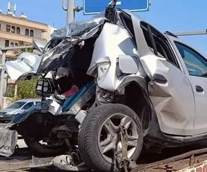 (عکس) تصادف شدید ستاره والیبال ایرانی