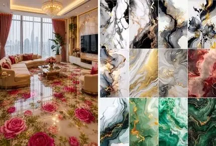 کی دیگه بین کابینتی و تی وی روم کاشی میزنه؟ به جاش ماربل شیت بزن نصبشم آسونه و ارزون