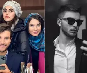 سلفی "پسرِ امین حیایی" پشت صحنه با گریمورای خنده رو؛ تیپش به مامیش رفته چه یونیکه!