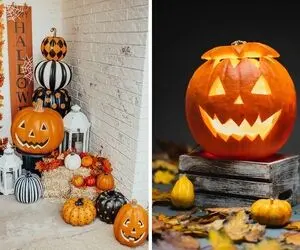 ایده های جذاب تزئین کدو حلوایی برای هالووین / جشن امسال رو متفاوت برگزار کنید