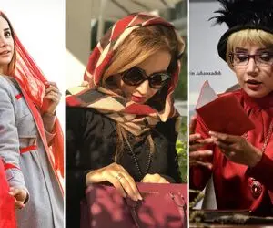 ژست پاییزی "شبنم قلی خانی" اونم لبِ آب؛ شال نارنجی با موی فر چه اومده بهش!