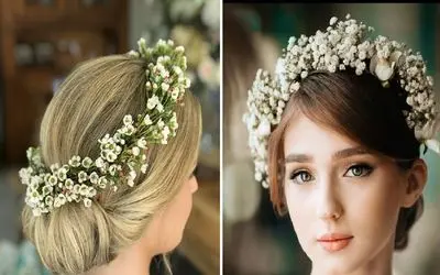 تاج گل های شیک و پیک برای روی سر عروس و ساقدوش ها؛ جذاب ترین مدل ها جهت عکاسی لاکچری