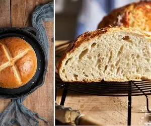 طرز تهیه نون شیرمال بدون فر / خوشمزه ترین نون خونگی رو توی ماهیتابه بپز