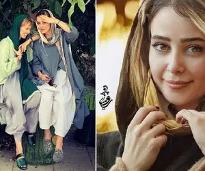 لبخند ژکوند "خانم بازیگر شیطون" با دوستاش حتی وقتی چپه شدن! +عکس