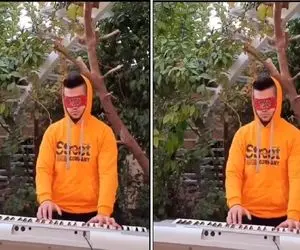 آواز خیابانی؛ پسر با چشم بسته چه آهنگ شیش و هشتی میزنه فقط چرا همچین کرد؟