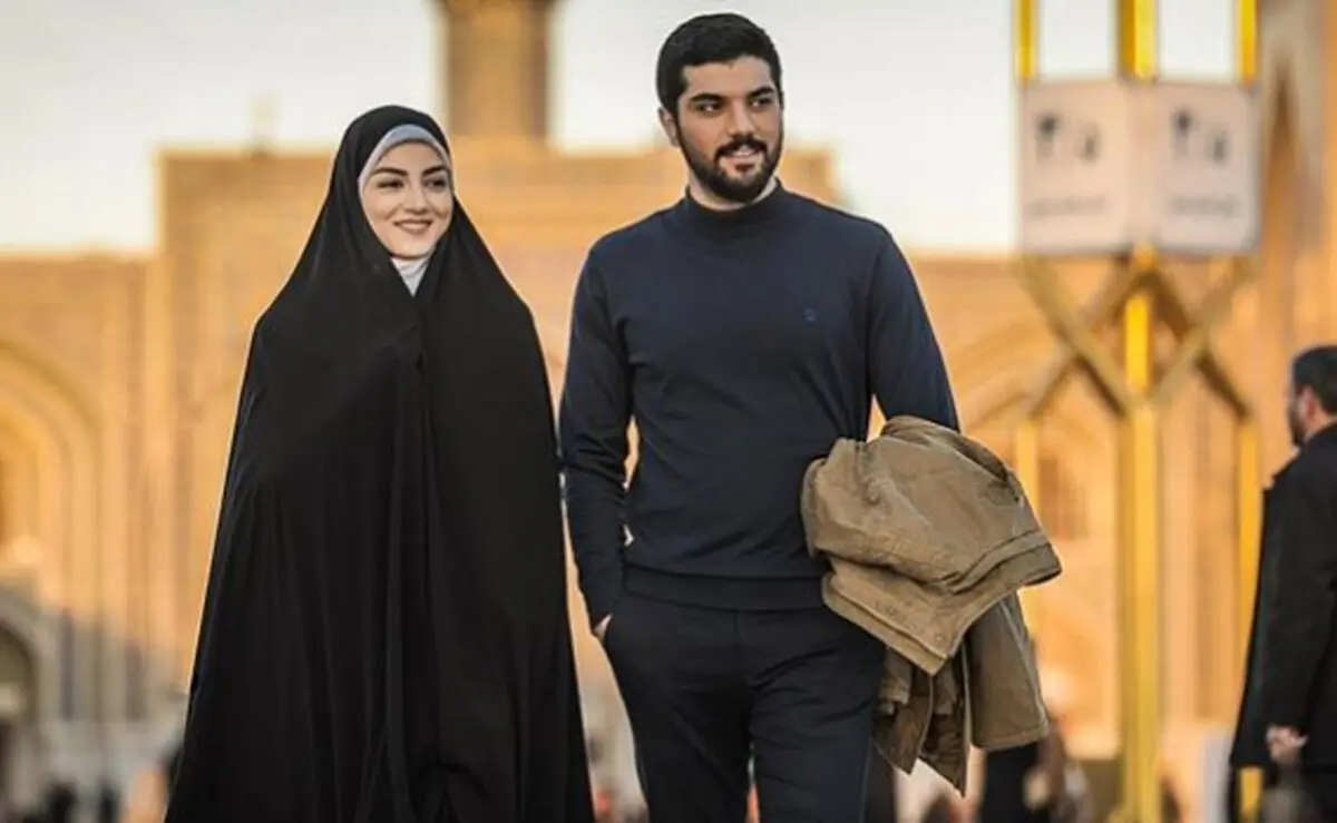 سینا مهراد و پردیس پورعابدینی در سریال آقازاده