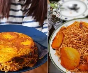 (ویدئو) طرز تهیه ماکارونی به سبک ایرانی؛ با کمترین روغن یه اسپاگتی جذاب و خوشمزه بپز