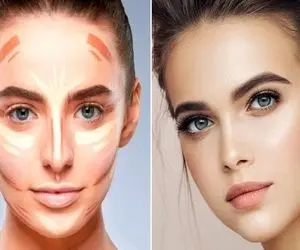 پر نشون دادن صورت با ترفندهای آرایشی / مخصوص صورت های استخونی که گونه های توپی میخوان