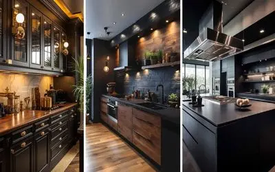 طراحی های متنوع دکوراسیون مشکی آشپزخانه؛ با اجرای این سبک از تمام اقوام سر شوید