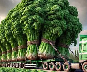 کشاورزی نوین؛ با ربات کشاورز کلم بروکلی 10 هکتار زمین و تو 8 ثانیه جمع کردن