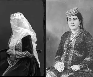 قاب تاریخ / تفاوت لباس زنان عصر قاجار در اندرونی و بیرونی