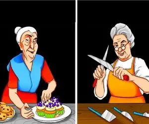 بازی فکری؛ اگه با هوشت سر مر همه رو ترکوندی بگو کدوم ننه جون آشپز قاتل و خطری