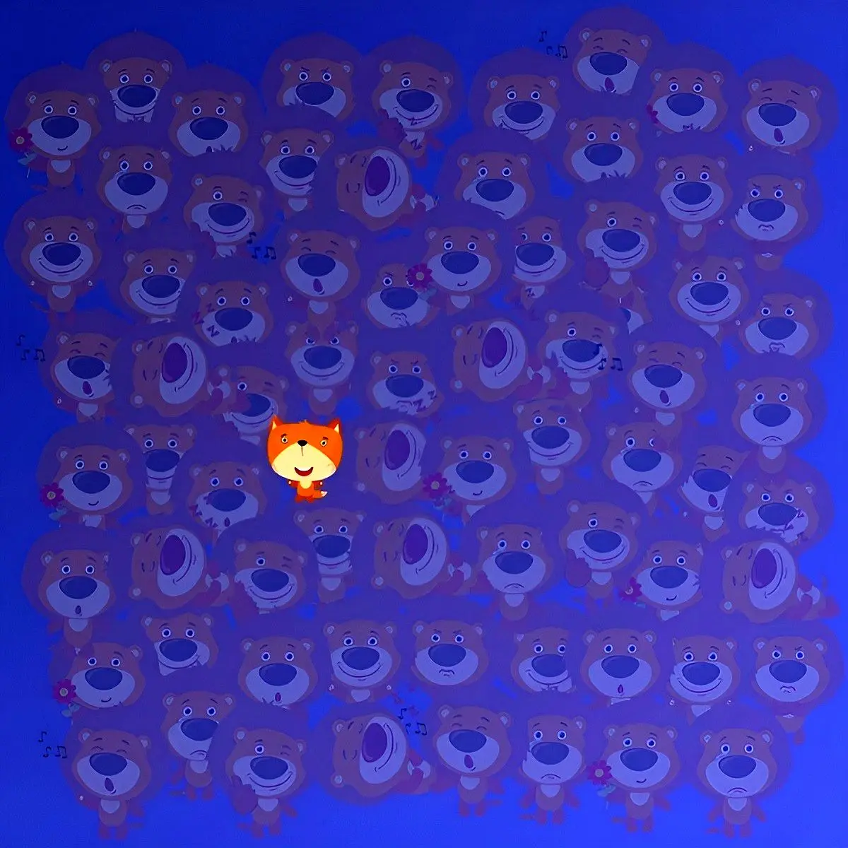 پاسخ-تست-بینایی-یافتن-روباه-میان-شیرهای-ماداگاسکار