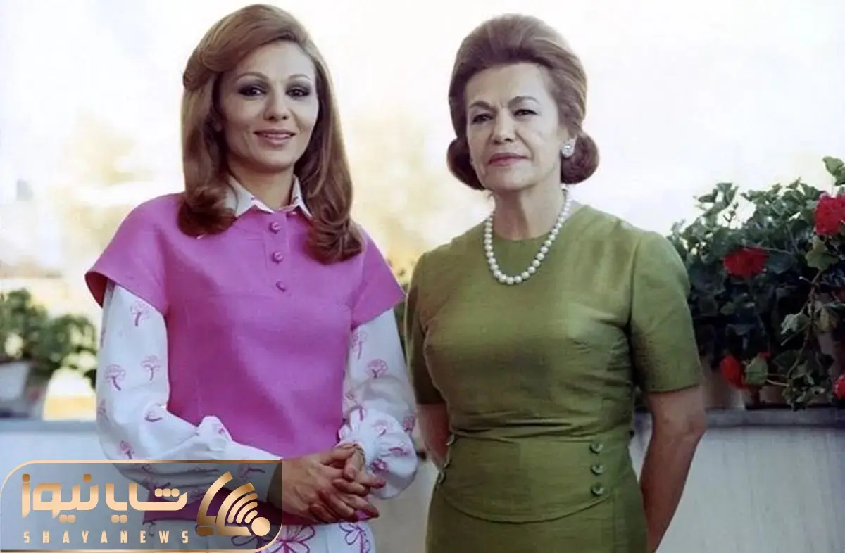 سفر به ایام قدیم سال 1341؛ قیافه تو هم مادر فرح پهلوی وقتی با هویدا عکس گرفته