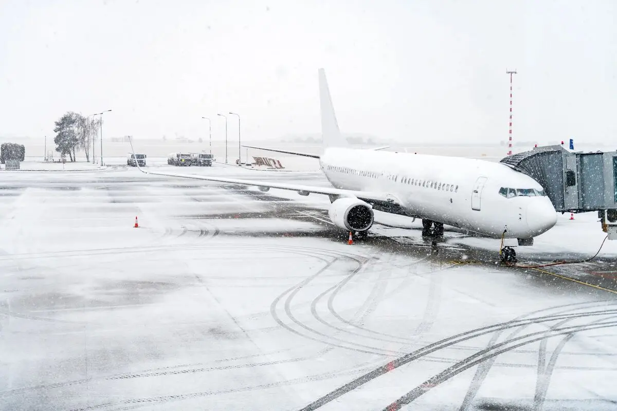 air plane in snow