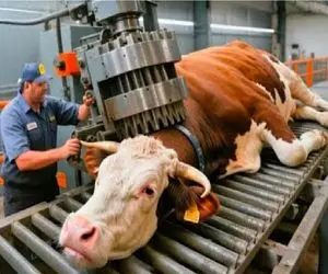 فرآوری گاو؛ گاو دور ریز نداره تو هند حتی پوستش کیف میشه نسخه محدود و پرستیدنی