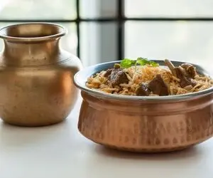 مس و معجزه خوردن غذا در ظروف مسی