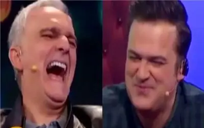 سکانس خندان/رقص باحال بیژن بنفشه خواه و حامد آهنگی در پشت صحنه /چقدر هم قشنگ میرقصند