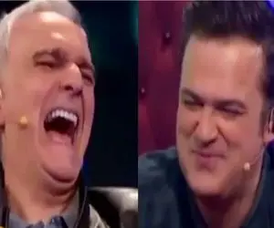 سکانس خندان/رقص باحال بیژن بنفشه خواه و حامد آهنگی در پشت صحنه /چقدر هم قشنگ میرقصند