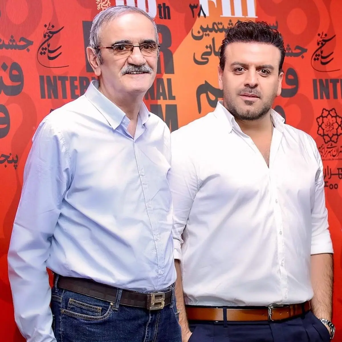 بهرنگ علوی در کنار پدرش