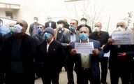 تجمع بازنشستگان گرگان مقابل دفتر نماینده مجلس