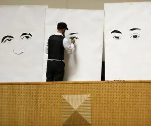 شوخی یک نامزد با نقاشی چهره نامزد ‌ها