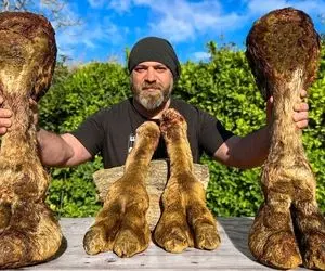 غذای روستایی؛ ببینید تو یه جای باصفا با پاچه شتر چه سوپ باحال و مقوی درست می کنن