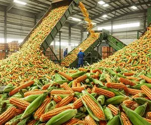 مستند کشاورزی؛ برداشت پردازش میلیون ها تن ذرت شیرین در کارخانه برای سود بیشتر
