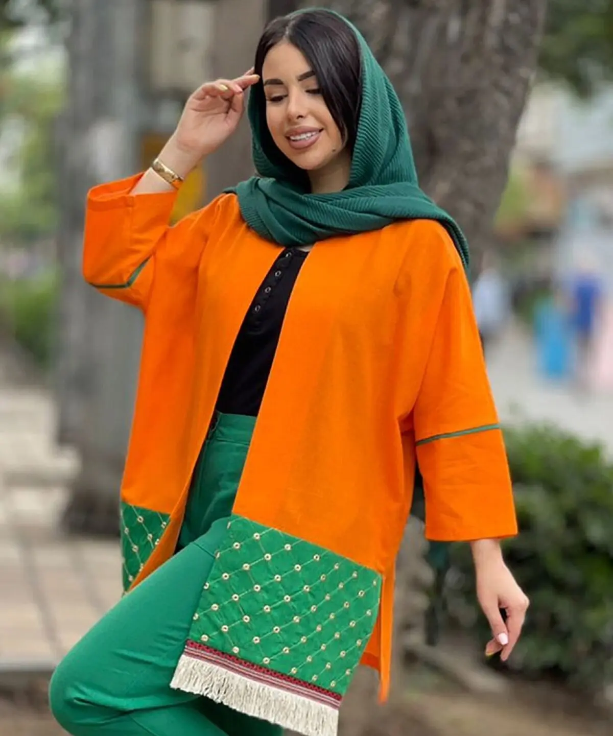 استایل سبز و نارنجی