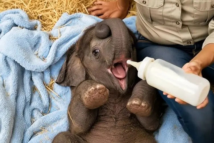 مستند حیات وحش؛ شیر دادن به بچه فیل درست کنار لاشه مادر جوان مرگ شده اش