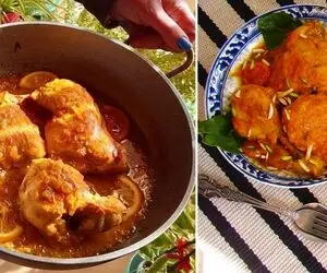 طرز تهیه مرغ پرتقالی؛ اینبار برای مهمونات جای زرشک پلو اینو بپز ببینن چقدر کدبانویی