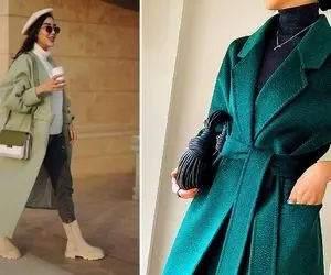 شیک ترین مدل های پالتو فوتر سبز / زمستونو با این مدل پالتو بگذرون کلاسیک و دلبر