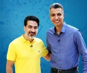 قاب یادگاری همایون و عادل بعد از یک مصاحبه خبرساز