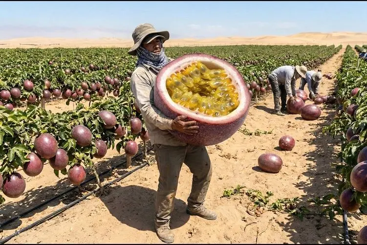 کشاورزی نوین؛ تو بیابان که هیچ موجود زنده توان زندگی نداره پشن فروت پرورش دادن عالی