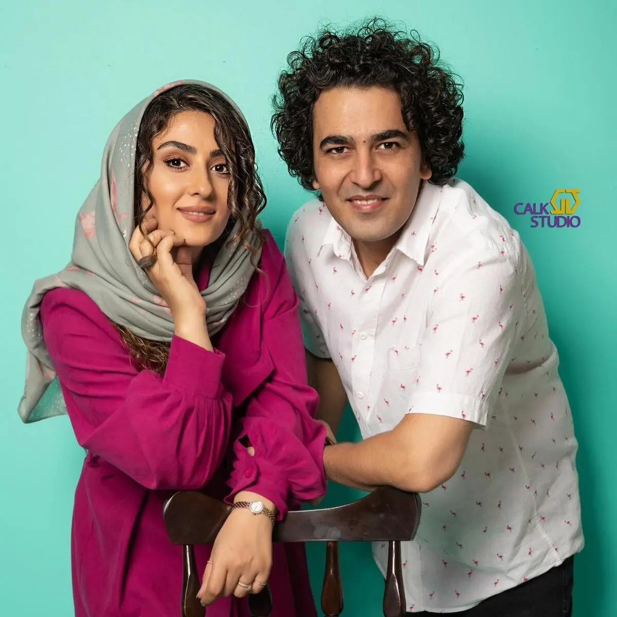 الهام طهموری و همسرش