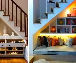 بهترین فضاسازی هایی که مناسب زیر پله داخلی خونه هستن؛ به حال خودش رها کنی بی سلیقه ای