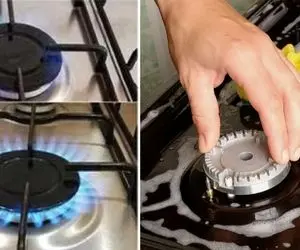 روش تمیز کردن مشعل گاز از چربی و جرم / شعله گاز چند برابر میشه بدون ذره ای سفت سابیدن