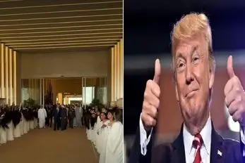 موی دختران اماراتی رقصان در باد برای ترامپ؛ استقبال خلاف شرع یا رسمی کهن؟