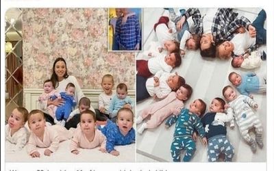 (عکس) این زن روسی 10 ماهه صاحب 10 فرزند شد!