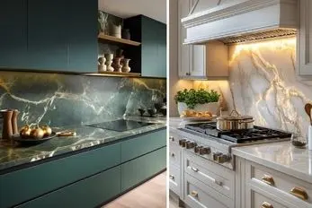 بین کابینتی ماربل شیت ؛ زیباترین طرح های امروزی برای داشتن آشپزخونه مدرن و کلاسیک