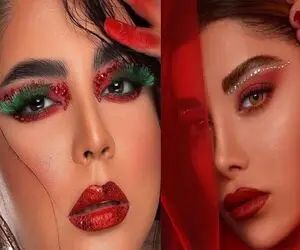 مدل آرایش یلدایی / مناسب برای دختران جوان، تازه عروس ها و هر خانوم سانتی مانتالی