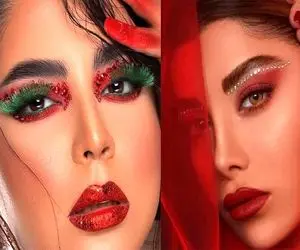 مدل آرایش یلدایی / مناسب برای دختران جوان، تازه عروس ها و هر خانوم سانتی مانتالی