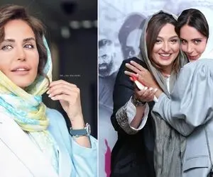 "الناز شاکردوست" کنار هوتی هفت قلم آرایش کرد و شد کُپ جولی؛ این شلواره یا جاروبرقی!